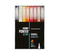 Grog Pointer 02 APP Diavola Marker Set, Punta proiettile da 2 mm, Confezione da 8 pezzi