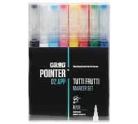 Grog Pointer 02 APP Tutti Frutti Marker Set, Punta proiettile da 2 mm, Confezione da 8 pezzi