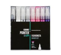Grog Pointer 04 APP Fashionista Marker Set, Punta proiettile da 4 mm, Confezione da 8 pezzi