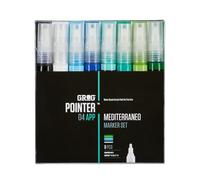 Grog Pointer 04 APP Mediterraneo Marker Set, Punta proiettile da 4 mm, Confezione da 8 pezzi