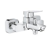 GROHE Dice Miscelatore vasca/doccia a vista con deviatore automatico (a parete, leva in metallo, cartuccia ceramica 35 mm, con QuickSpanner per un’installazione semplice), finitura Cromo, 1018720000