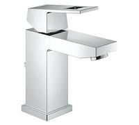 Grohe 23127000 Eurocube Miscelatore Monocomando per Lavabo, Taglia S, con Astina a Saltarello, Tecnologia EcoJoy, Cromo