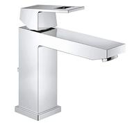 Grohe 23445000 Eurocube Miscelatore Monocomando a Bocca Media per Lavabo, Grohe Ecojoy, Cromo, Lavabo M