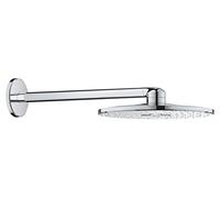 Grohe 26475000 Soffione Rainshower Cosmopolitan 310 a 2 Getti con Braccio a Parete, Cromo, Tondo, 400 mm