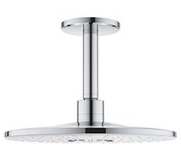 Grohe 26477LS0 Soffione Rainshower Cosmopolitan 310 a 2 Getti con Braccio a Parete, Bianco (Argento), Tondo, 142 mm