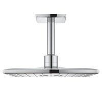 Grohe 26481000 Soffione Rainshower Cosmopolitan 310 a 2 Getti con Braccio a Soffitto, Cromo, 142 mm