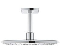 Grohe 26481000 Soffione Rainshower Cosmopolitan 310 a 2 Getti con Braccio a Soffitto, Cromo, 142 mm