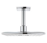 Grohe Rainshower SmartActive Cube - Soffione doccia 310, braccio doccia 142 mm, 2 getti, bianco luna 26481LS0