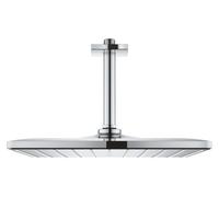 Grohe Rainshower - Soffione doccia 310 Mono Cube 9,5 l/min, 1 getto, braccio a soffitto 142 mm, cromato 26566000