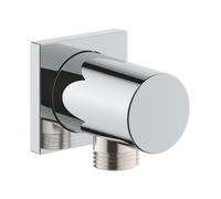 Grohe 27076000 Rainshower curva presa acqua con rosone squadrato, finitura cromo lucido
