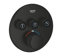 Grohe 291212430 Grohtherm SmartControl miscelatore termostatico a 3 vie, finitura nero opaco