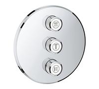 Grohe Grohtherm SmartControl vanne à 3 voies dissimulée, rosace murale ronde, 29122000, 29122000, Colorazione: cromo