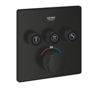 Grohe 291262430 Grohtherm SmartControl miscelatore termostatico a 3 vie, finitura nero opaco