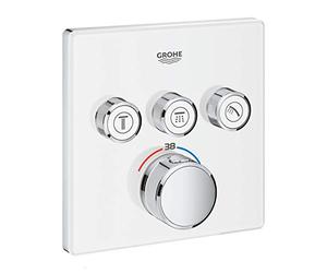 Grohe 29157LS0 Miscelatore Termostatico a 3 Vie, Bianco, Squadrato