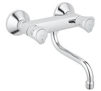 Grohe 31187001 Adria Rubinetto per Lavello, Installazione Parete, Cromo - NUOVO