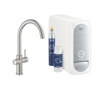 Grohe 31455DC1 Blue Home Starter Kit sistema completo con miscelatore bocca C colore supersteel e refrigeratore