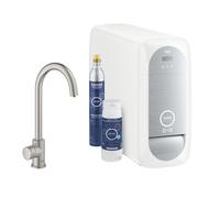 Grohe 31498DC1 Blue Home Starter Kit sistema completo con rubinetto Mono bocca C colore supersteel e refrigeratore