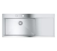 Grohe K1000 lavello da cucina, 31581SD1, 80-S 116/52 1.0 lh K1000 acciaio inox satinato [Lavelli da Cucina > per Base Sottolavello a partire da 80 cm]