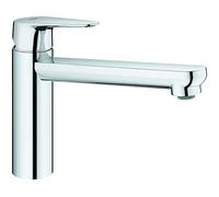 GROHE 31717000 Quickfix Start Curve, Rubinetto Miscelatore Monocomando per Lavello, Angolo di Rotazione 140°, Bocca Media, Sistema di Installazione Semplice, Cromo