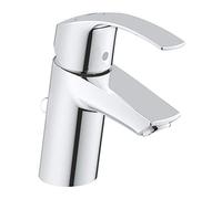 Grohe 32926002 Eurosmart Es Miscelatore Monocomando per Lavabo a Risparmio Energetico, Con Astina a Saltarello, SilkMove ES, Cromo, S