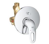 Grohe 33637003 Eurostyle New, Miscelatore Monocomando per Vasca-Doccia, Leva Aperta, Cromo