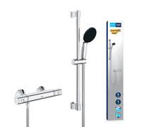 Grohe 34597001 miscelatore termostatico doccia Precision Start con set asta doccia Vitalio Start 60 cm, colore cromo
