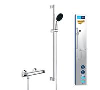 Grohe 34805001 miscelatore termostatico doccia Grohe Precision Flow con set asta doccia Vitalio Start 90 cm, colore cromo