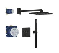 Grohe 348752430 sistema doccia incasso Precision SmartControl con soffione Vitalio SmartActive 310 Cube, colore nero opaco