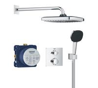 Grohe 34882000 sistema doccia ad incasso con miscelatore termostatico Precision a 2 vie e soffione doccia Vitalio Comfort, colore cromo lucido