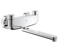 Grohe 36319000 Eurosmart Cosmo T Miscelatore per Lavabo con Autochiusura a Tempo, Installazione a Parete, Cromo