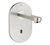 Grohe 36335SD0 Eurosmart Cosmo E Rubinetto Elettronico con Fotocellula per Lavabo, Installazione a Parete, Inox Satinato