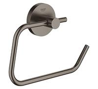 Grohe Essentials porta rotolo senza coperchio per carta igienica, finitura grafite spazzolato - 40689AL1