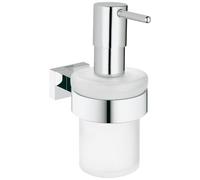 dispenser sapone con supporto cromo Grohe Essentials Cube - 40756001