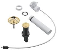 GROHE 40986GN0 - Set di scarico con comando a pressione, filtro e tappo Ø 35 mm, colore: Oro spazzolato