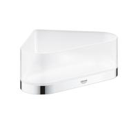 Grohe Selection 41038000 vassoio portaoggetti angolare con supporto per doccia, cromo bianco