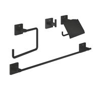 Grohe 411152430 Start Cube set accessori bagno 4-in-1, finitura nero opaco