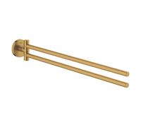 Grohe 41183GN0 QuickFix Start porta salviette con 2 barre orientabili, finitura oro spazzolato