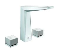 Grohe Allure Brilliant Private Collection Mélangeur de lavabo 3 trous, L-Size, saillie 150mm, White Attica Ceasarstone, vidage à tirette, 20671000, 20671000, Colorazione: cromo