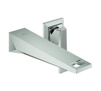 Grohe Allure Brilliant Private Collection Mélangeur lavabo 2 trous, saillie 210mm, structure moletée, kit de finition pour corps d'encastrement, 29517DC0, 29517DC0, Colorazione: super acciaio