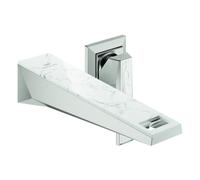 Grohe Allure Brilliant Private Collection Mélangeur lavabo 2 trous, saillie 211mm, White Attica Ceasarstone, kit de finition pour corps d'encastrement, 29519DC0, 29519DC0, Colorazione: super acciaio