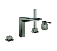 Grohe Allure Brilliant Private Collection Mitigeur monocommandé 4 trous pour bain, saillie 198mm, montage sur bord de baignoire, poignée avec Vanilla Noir Ceasarstone, 29527AL0, 29527AL0, Colorazione:
