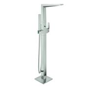 Grohe Allure Brilliant Private Collection Mitigeur monocommandé pour bain, avec set de douche, montage au sol, White Attica Ceasarstone, saillie 270mm, 24423DC0, 24423DC0, Colorazione: super acciaio