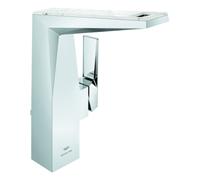 Grohe Allure Brilliant Private Collection Mitigeur monocommandé pour lavabo, L-Size, saillie 125mm, White Attica Caesarstone, vidage à tirette, 24408000, 24408000, Colorazione: cromo