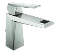 Grohe Allure Brilliant Private Collection Mitigeur monocommandé pour lavabo, M-Size, bec 96mm, White Attica Caesarstone, vidage à tirette, 24398DC0, 24398DC0, Colorazione: super acciaio