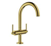 Grohe Atrio Private Collection Mitigeur monotrou lavabo, L-Size, saillie 166mm, avec poignées manettes, vidage Push Open, 21145GL0, 21145GL0, Colorazione: alba fresca