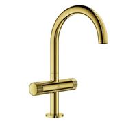 Grohe Atrio Private Collection Mitigeur monotrou pour lavabo, L-Size, saillie 166mm, commande à bouton, vidage Push-Open, 21138GL0, 21138GL0, Colorazione: alba fresca