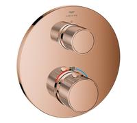 Grohe Atrio Private Collection Mitigeur thermostatique de douche, inverseur 2 voies intégré, bouton de commande, 24396DA0, 24396DA0, Colorazione: caldo tramonto