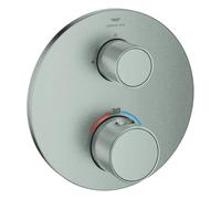 Grohe Atrio Private Collection Mitigeur thermostatique de douche, inverseur 2 voies intégré, bouton de commande, 24396DC0, 24396DC0, Colorazione: super acciaio