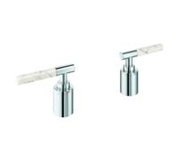 Grohe Atrio Private Collection poignées manettes, White Attica Caesarstone, pour combiné 5 trous 25224, 48464000, 48464000, Colorazione: cromo