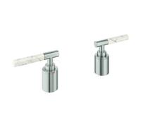 Grohe Atrio Private Collection poignées manettes, White Attica Caesarstone, pour combiné 5 trous 25224, 48464DC0, 48464DC0, Colorazione: super acciaio